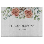 バラ素朴ユーカリフローラ植物学 カッティングボード (正面)