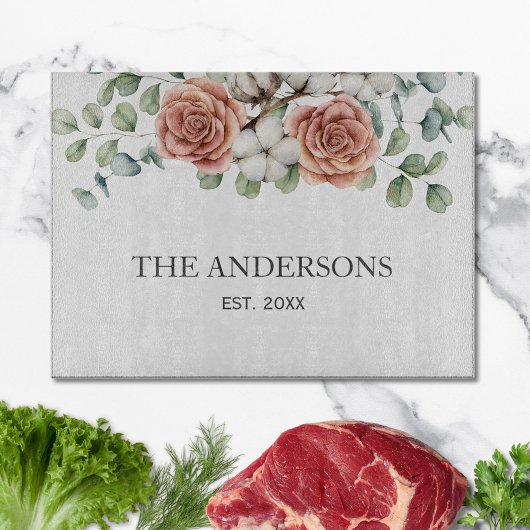 バラ素朴ユーカリフローラ植物学 カッティングボード