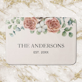 バラ素朴ユーカリフローラ植物学 バスマット