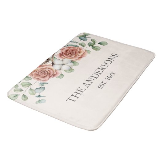 バラ素朴ユーカリフローラ植物学 バスマット (アングル)