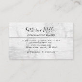 バラ素朴ユーカリフローラ植物木材 名刺 (裏面)