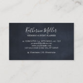 バラ素朴ユーカリフローラ植物黒 名刺 (裏面)