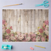 バラ素朴木材デコページ 薄葉紙 (クラフト)