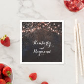 バラ素朴金ゴールドカントリー結婚ナイト スタンダードカクテルナプキン (インサイチュ)