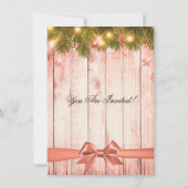 バラ素朴金ゴールドクリスマスブライダルシャワー 招待状 (裏面)