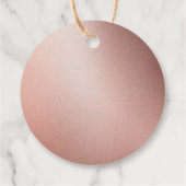 バラ素朴金ゴールドテラコッタバラ秋の結婚式 フェイバータグ (裏面)