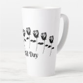 バラ終日 カフェラテマグ (右アングル)