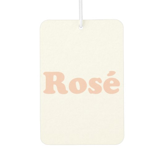 "バラ終日"バラライトピンク白い車 カーエアーフレッシュナー (正面)