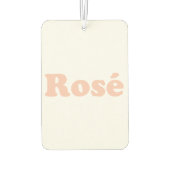 "バラ終日"バラライトピンク白い車 カーエアーフレッシュナー (裏面)