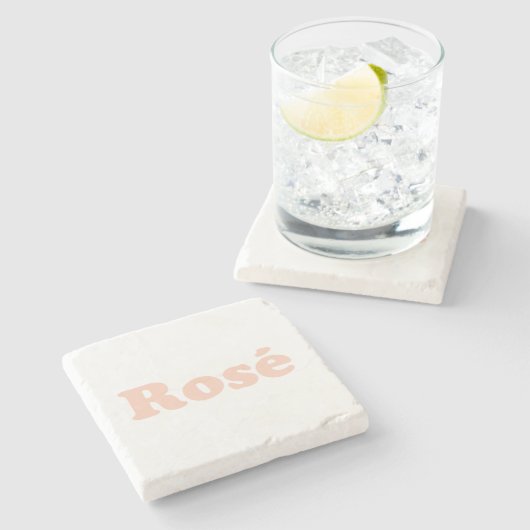 "バラ終日"バラライトピンク白 ストーンコースター (横)