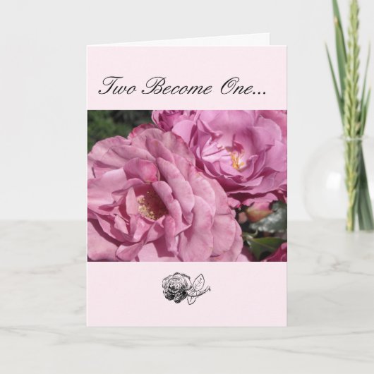 バラ結婚おめでとう カード (正面)