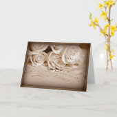 バラ結婚とリングや輪 カード (黄色い花)