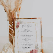 バラ結婚のバーの署名テンプレート ポスター