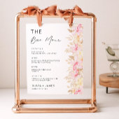 バラ結婚のバーの署名テンプレート ポスター