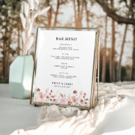 バラ結婚のバーの署名テンプレート ポスター