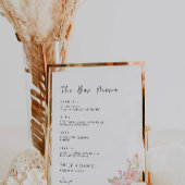 バラ結婚のバーの署名テンプレート ポスター