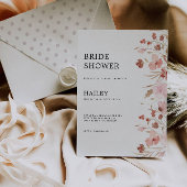 バラ結婚のブライダルシャワー招待 招待状