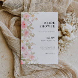 バラ結婚のブライダルシャワー招待 招待状