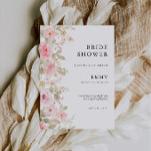 バラ結婚のブライダルシャワー招待 招待状