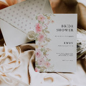 バラ結婚のブライダルシャワー招待 招待状