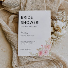 バラ結婚のブライダルシャワー招待 招待状