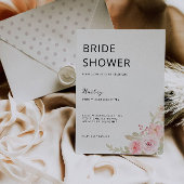バラ結婚のブライダルシャワー招待 招待状