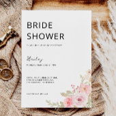 バラ結婚のブライダルシャワー招待 招待状