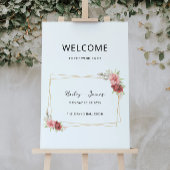 バラ結婚の歓迎サイン ポスター