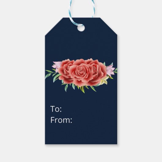 バラ結婚の ギフトタグ (正面)