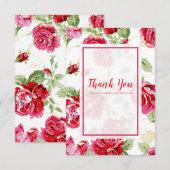 バラ結婚の サンキューカード (正面/裏面)