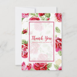 バラ結婚の サンキューカード