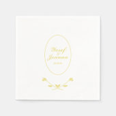 バラ結婚の スタンダードカクテルナプキン (正面)