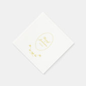 バラ結婚の スタンダードカクテルナプキン (角)