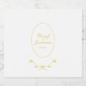 バラ結婚の スパークリングワインラベル (シングルラベル)