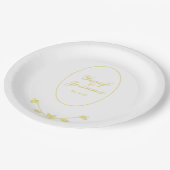 バラ結婚の ペーパープレート (アングル)