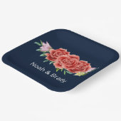 バラ結婚の ペーパープレート (傾斜あり)