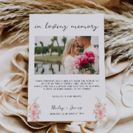 バラ結婚のLoving Memory署名テンプレート 招待状