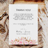 バラ結婚のThank You Napkinノートメニュー メニュー