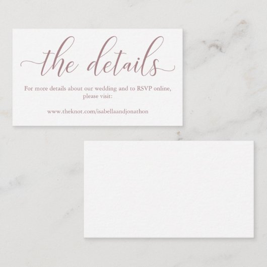 バラ結婚のWebサイトエンクロージャカード エンクロージャーカード (正面/裏面)