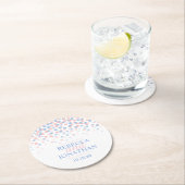 バラ結婚クオーツセレニティブルードットコースター ラウンドペーパーコースター (インサイチュ)