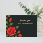 バラ結婚ゴシックサンキューカード サンキューカード (スタンド正面)
