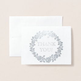 バラ結婚ズサンキュークラフト紙フォトシルバー 箔カード