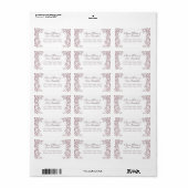 バラ結婚トープヴィンテージ植物学 ラベル (フルシート)