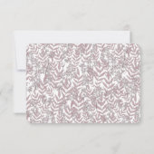 バラ結婚トープヴィンテージ植物学 招待状 (裏面)