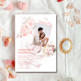 バラ結婚ピンクの写真 招待状