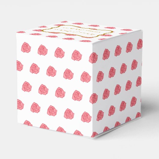 バラ結婚式の引き出物ボックス フェイバーボックス (裏面サイド)
