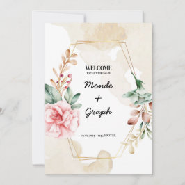 バラ結婚式招待状アート 招待状