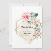 バラ結婚式招待状アート 招待状 (裏面)