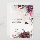 バラ結婚式招待状アート 招待状 (裏面)