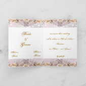 バラ結婚式招待状カード 招待状 (内部)